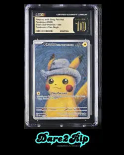 CGC 10 PRISTINE 2023 Pokemon Van Gogh Pikachu with Grey Felt Hat SVP #085 promo - Image 1