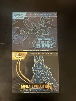 Pokemon Elite Trainer Box Mega Evolution Phantasmal Flames and Lucario ETB - Image 1