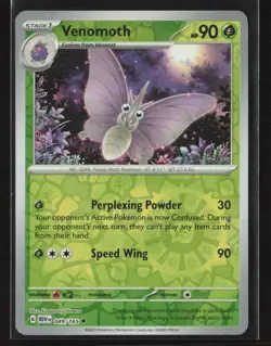 Venomoth #049/165 SV: Scarlet & Violet 151 Reverse Holo Pokemon TCG NM/M - Image 1