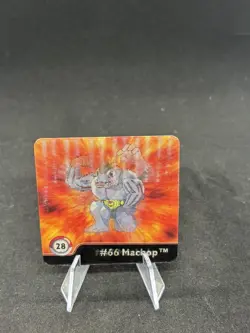 1999 Artbox Pokemon Action Flipz Series One #28 - Machop/Machoke/Machamp NM 🔥 - Image 2