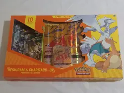 Pokemon TCG Reshiram & Charizard GX Premium Collection Box Sword and Shield - Image 1