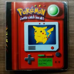 Premium 99 Card Assorted Pokemon TCG Lot, Sleeved in Vintage Pikachu Binder - Image 1