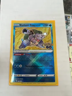 Radiant Blastoise 018/078 Pokemon GO Radiant Rare NrMt - Image 1