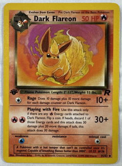 1st Edition Dark Flareon 35/82 Team Rocket NM/LP Pokemon TCG WotC - Image 1