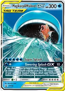 Magikarp & Wailord GX - SM166 - SM Black Star Promo LP, English Pokemon Promos - Image 1