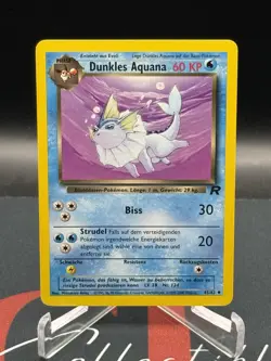 2000 Pokemon Dark Vaporeon (Dunkles Aquana) 45/82 Team Rocket German NM - Image 1