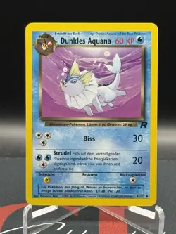 2000 Pokemon Dark Vaporeon (Dunkles Aquana) 45/82 Team Rocket German NM - Image 2