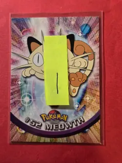 1999 Topps Pokemon TV Animation Series 1 Red #52 Meowth, NF, cd1 - Image 3