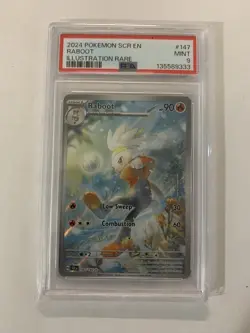 2024 POKEMON SCR EN-STELLAR CROWN ILLUSTRATION RARE #147 RABOOT PSA 9 - Image 1