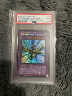 Gaia the Dragon Champion - LOB-125 - Secret Rare - 2002 Print - PSA9 - Image 1