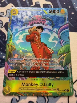 One Piece Monkey D Luffy OP07-109 Two Legends Alt Art Treasure Rare SR Minty - Image 1