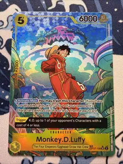 One Piece Monkey D Luffy OP07-109 Two Legends Alt Art Treasure Rare SR Minty - Image 2