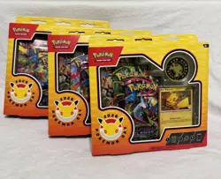 LOT OF 3 Pokemon Day 2026 Collection Box Pikachu Promo Card minor crease on box - Image 1