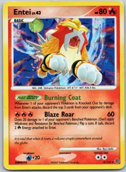 Entei - (Cracked Ice Holo) 004/132 - Pokemon TCG Promo Card - Holo MP - Image 1