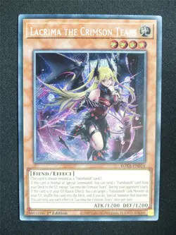 Lacrima the Crimson Tears ROTA Secret Rare - 1st ed Yugioh Card #18V - Image 1
