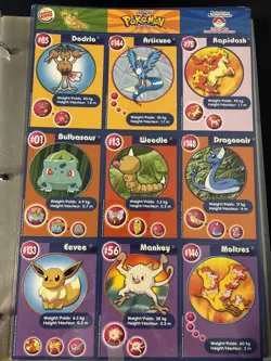 Pokemon THE FIRST MOVIE CARDS BURGER KING 9 UNCUT SHEET (81 Cards) - Image 2
