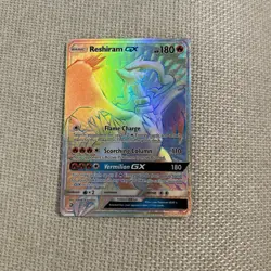 Reshiram GX Secret Rare Holo Card 71/70 Dragon Majesty Near Mint Condition - Image 1