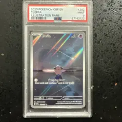 Pokemon TCG Cleffa Obsidian Flames Illustration Card 202/197 PSA 9 - Image 1