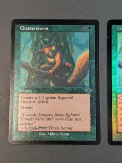 MTG - 2x Chatterstorm - Modern Horizons 2 - Etched Foil Retro Frame - NM - Magic - Image 3