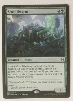 SCUTE SWARM Zendikar Rising MTG Magic NM Rare - Image 1