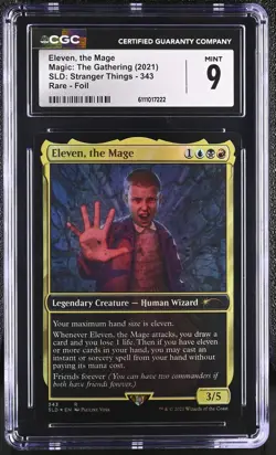 ELEVEN, THE MAGE Secret Lair Foil Rare CGC 9 MTG Stranger Things [Nostalgium] - Image 1