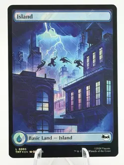 1 x Island (0192) - Foil - Teenage Mutant Ninja Turtles - NM-Mint - MTG - Image 1