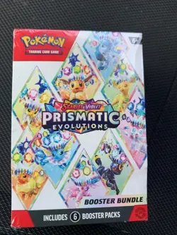 Pokemon TCG Scarlet & Violet Prismatic Evolutions Booster Bundle 6 Booster Packs - Image 1