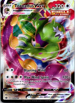 Tornadus VMAX 125/198 SWSH06: Chilling Reign Pokemon - Ultra Rare NM Holo - Image 1