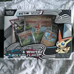 Pokemon TCG S&V Black Bolt & White Flare Victini Illustration Collection - Image 1