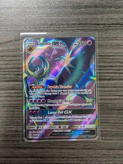 Pokemon TCG Lunala GX Full Art Rare Card 141/149 Sun & Moon Base Set - Image 1