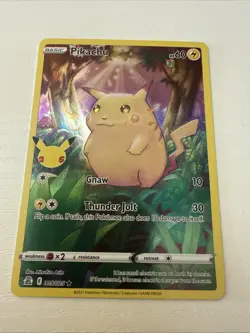 Pikachu 005/025 Full Art Holo Celebrations Pokemon TCG NM - Image 1