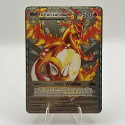 Charizard DX 52/100 Gold Metal Pokemon Card Max Wildfire HP500 - Image 1