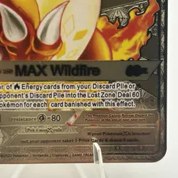 Charizard DX 52/100 Gold Metal Pokemon Card Max Wildfire HP500 - Image 5