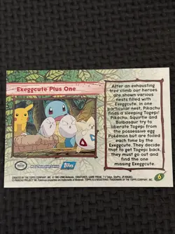Topps Pokemon the Movie 2000 Exeggcute Plus One #6 Blue Label NM - Image 2