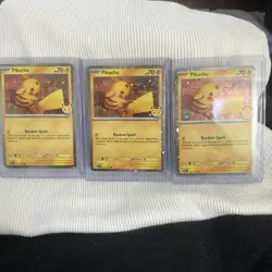 Pikachu 051/162 2026 Pokemon Day 30th Anniversary Promo Lot Of Three (3) - Image 1