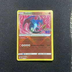 Pokemon TCG Radiant Charizard Holo Card Pokemon Go, 011/078 . NM+ - Image 1