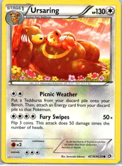 Pokemon TCG Ursaring RC16 Legendary Treasures Holo MP - Image 1