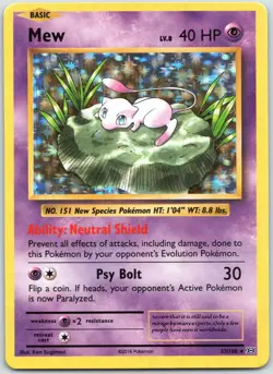 Mew 53/108 Evolutions - 2016 Pokemon - NM Holo Rare - Image 1