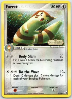 Furret 33/92 Legend Maker - 2006 Pokemon LP Reverse Holo - Image 1