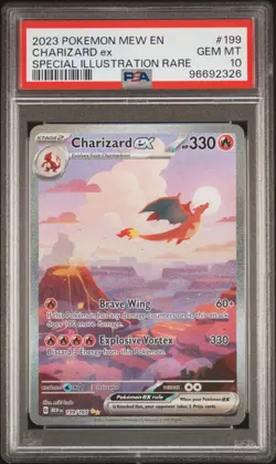 2023 Pokemon 151 Charizard ex Special Illustration Rare #199 PSA 10 Gem Mint - Image 1