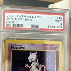 Pokemon TCG Mewtwo Base Set 2 10/130 Holo Rare PSA 9 Wizards of the Coast - Image 2