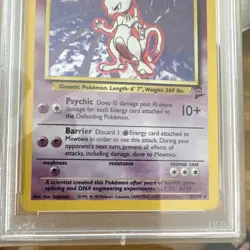 Pokemon TCG Mewtwo Base Set 2 10/130 Holo Rare PSA 9 Wizards of the Coast - Image 3
