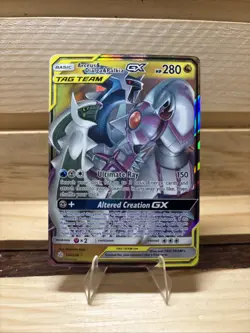Pokemon Arceus & Dialga & Palkia GX TAG TEAM Holo Ultra Rare 156/236 Near Mint - Image 1