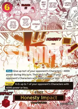One Piece Honesty Impact (Alternate Art) - OP11-018 - R - Foil, Near Mint A Fist - Image 1
