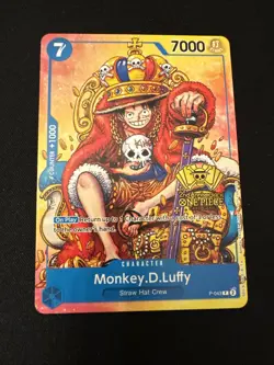 One Piece Monkey.D.Luffy 2nd Anniversary Stamped Promo P-043 NM - Image 1