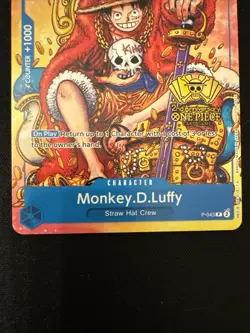 One Piece Monkey.D.Luffy 2nd Anniversary Stamped Promo P-043 NM - Image 5