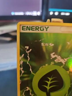 Pokemon TCG Grass Energy EX Holon Phantoms 105/110 Rare Holo Card LP Condition - Image 2