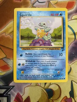 SQUIRTLE 93/130 - VINTAGE WOTC Pokemon Card - BASE SET 2 - NM - Image 1