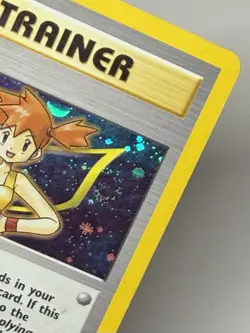 Pokemon TCG Misty Trainer Card Gym Heroes 18/132 Holo Rare SWIRL WOTC 1999 MP/LP - Image 2