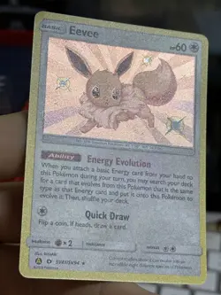 Eevee SV41/SV94 Hidden Fates 2019 SHINY Vault Holo Rare Pokemon Card TCG - Image 4